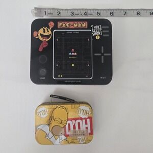 Pac Man Simpsons Empty Collector Tin Lot Arcade Video Game Homer Lunchbox